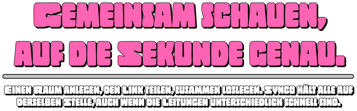 Gemeinsam schauen, auf die Sekunde genau.